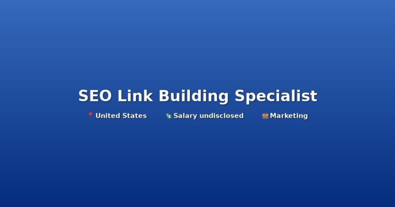 Link Building Specialist