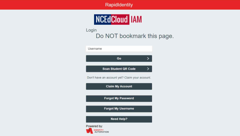 ncedcloud login