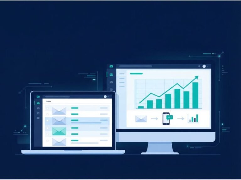 Dashboard illustration comparing the best email marketing platforms in 2026