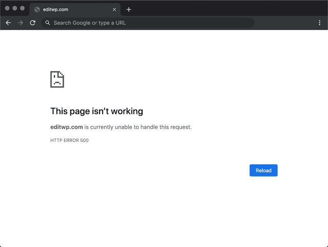 500 Internal Server Error {#500}