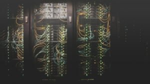 Professional data center network infrastructure illustrating enterprise AI agent identity and security